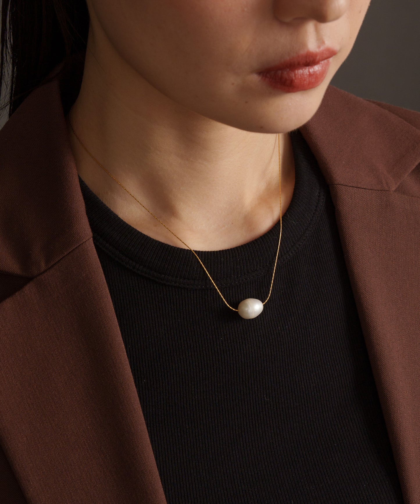 バロックパールライクネックレス【Gold】