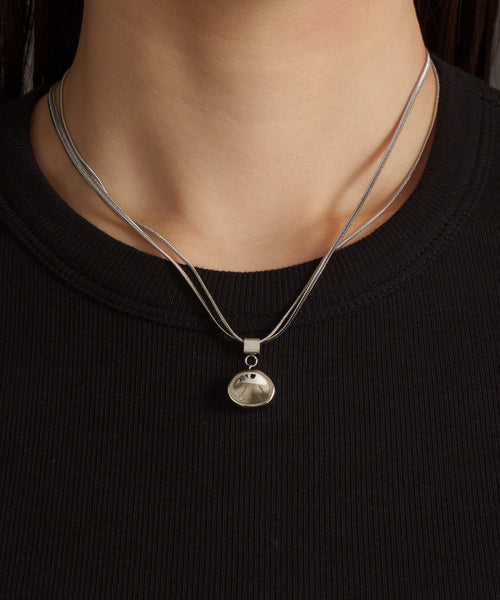 サークルデントネックレス【Silver】 | tok