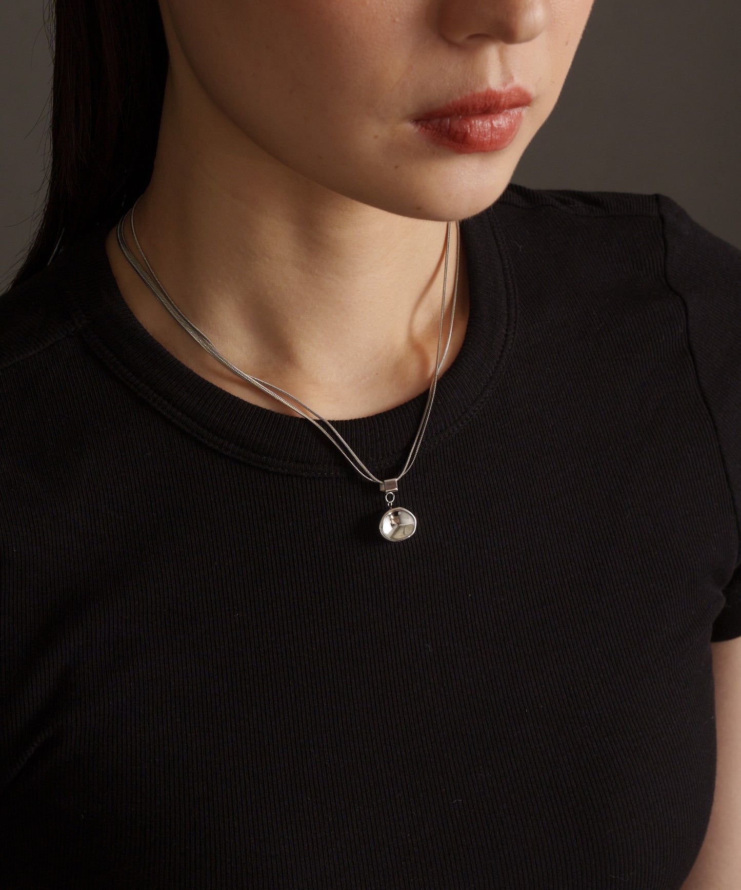 サークルデントネックレス【Silver】