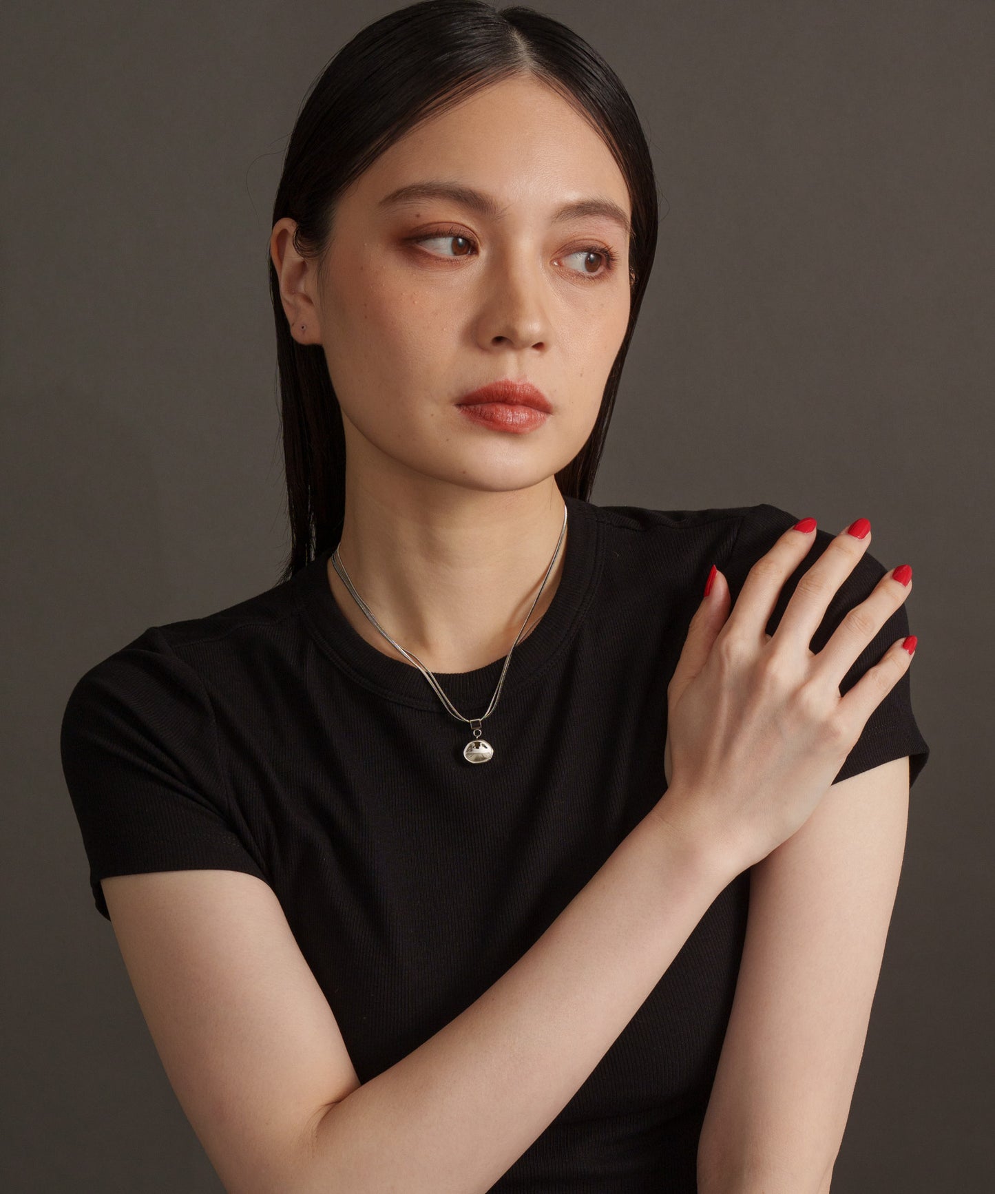 サークルデントネックレス【Silver】