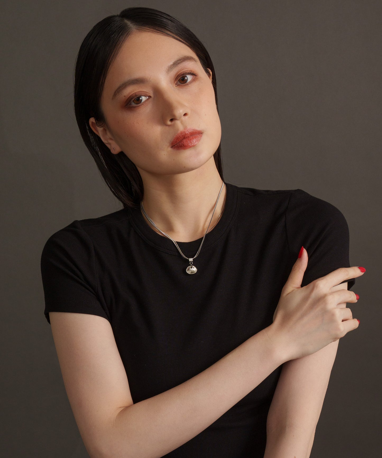 サークルデントネックレス【Silver】