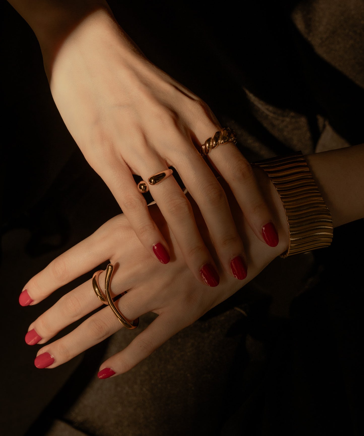 ボールエッジフリーリング【Gold】