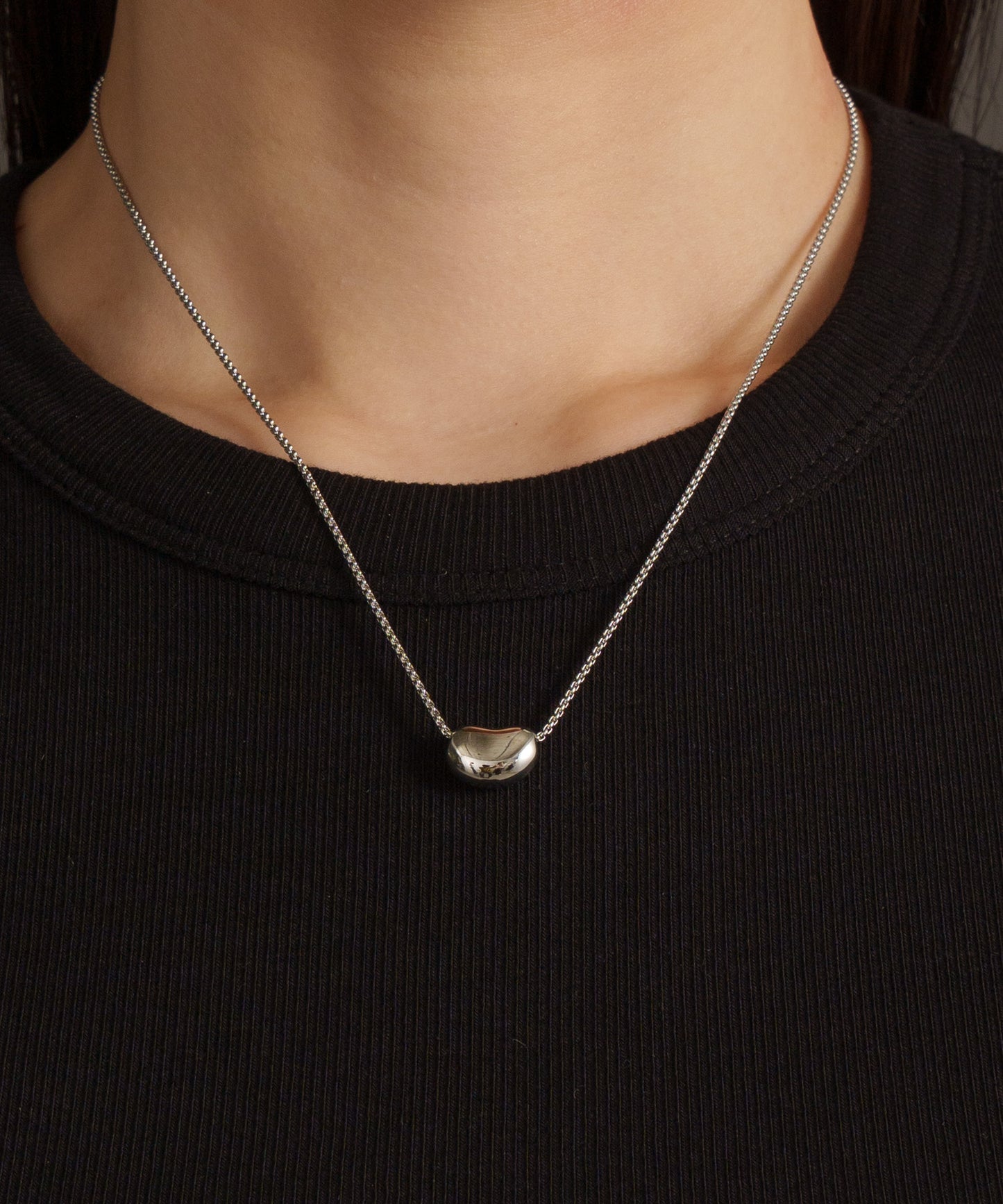 ビーンズモチーフネックレス【Silver】