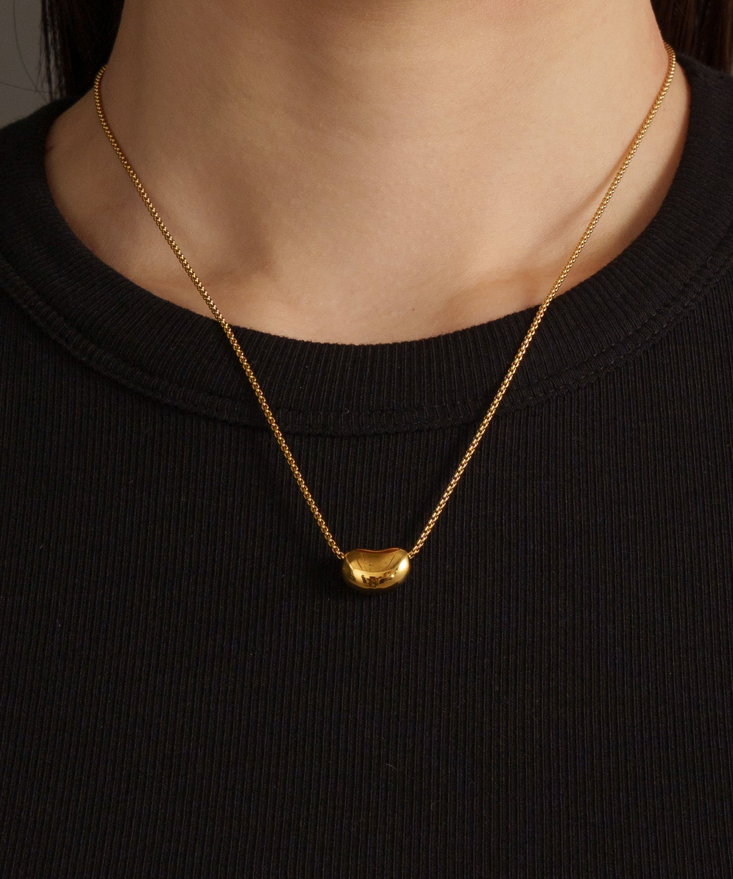 ビーンズモチーフネックレス【Gold】