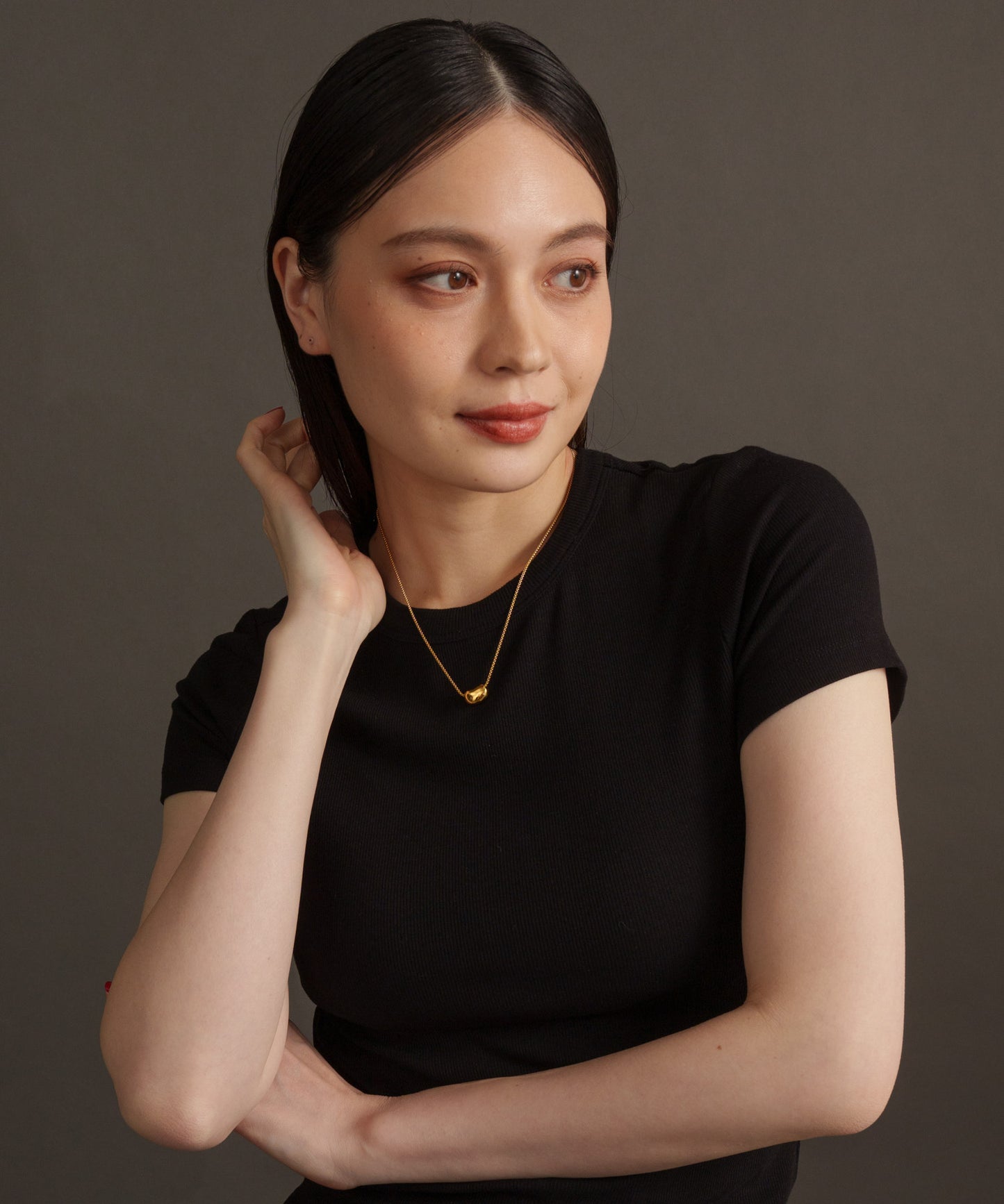 ビーンズモチーフネックレス【Gold】