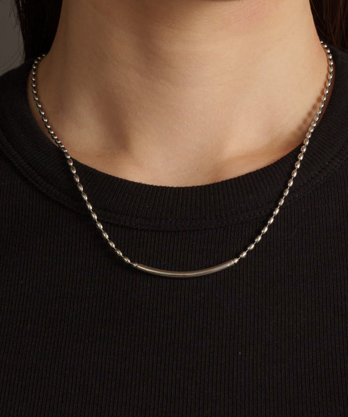 チューブボールチェーンネックレス【Silver】 | tok
