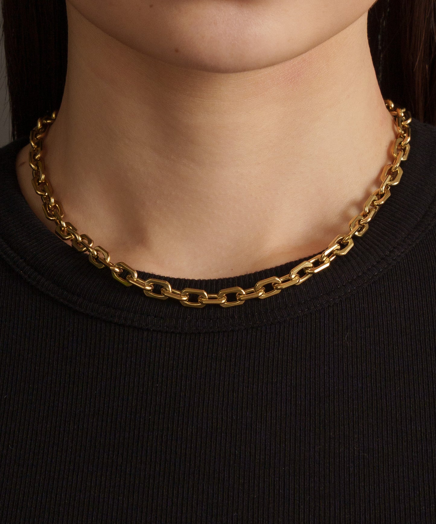 変形チェーンネックレス【Gold】　　