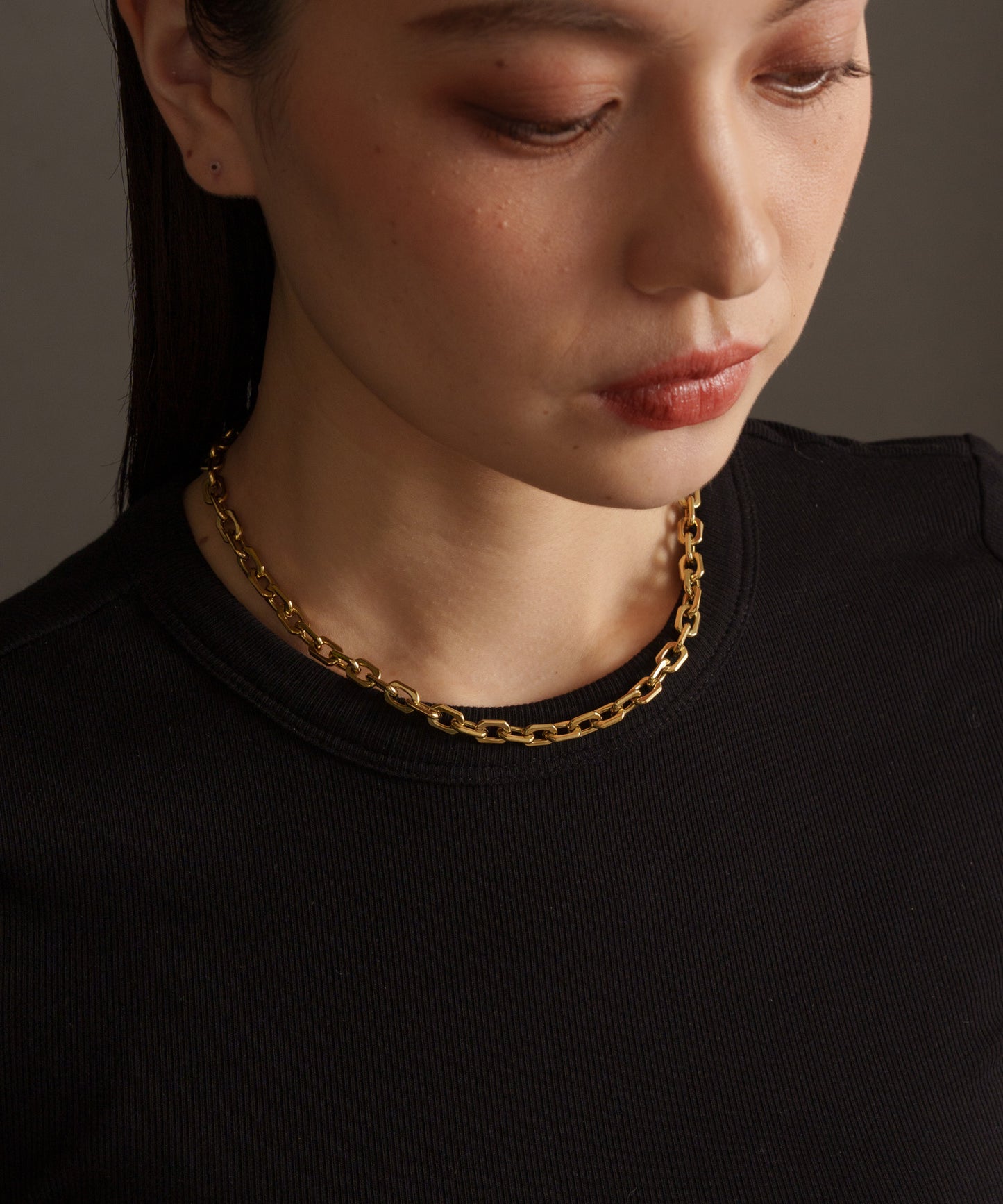 変形チェーンネックレス【Gold】　　