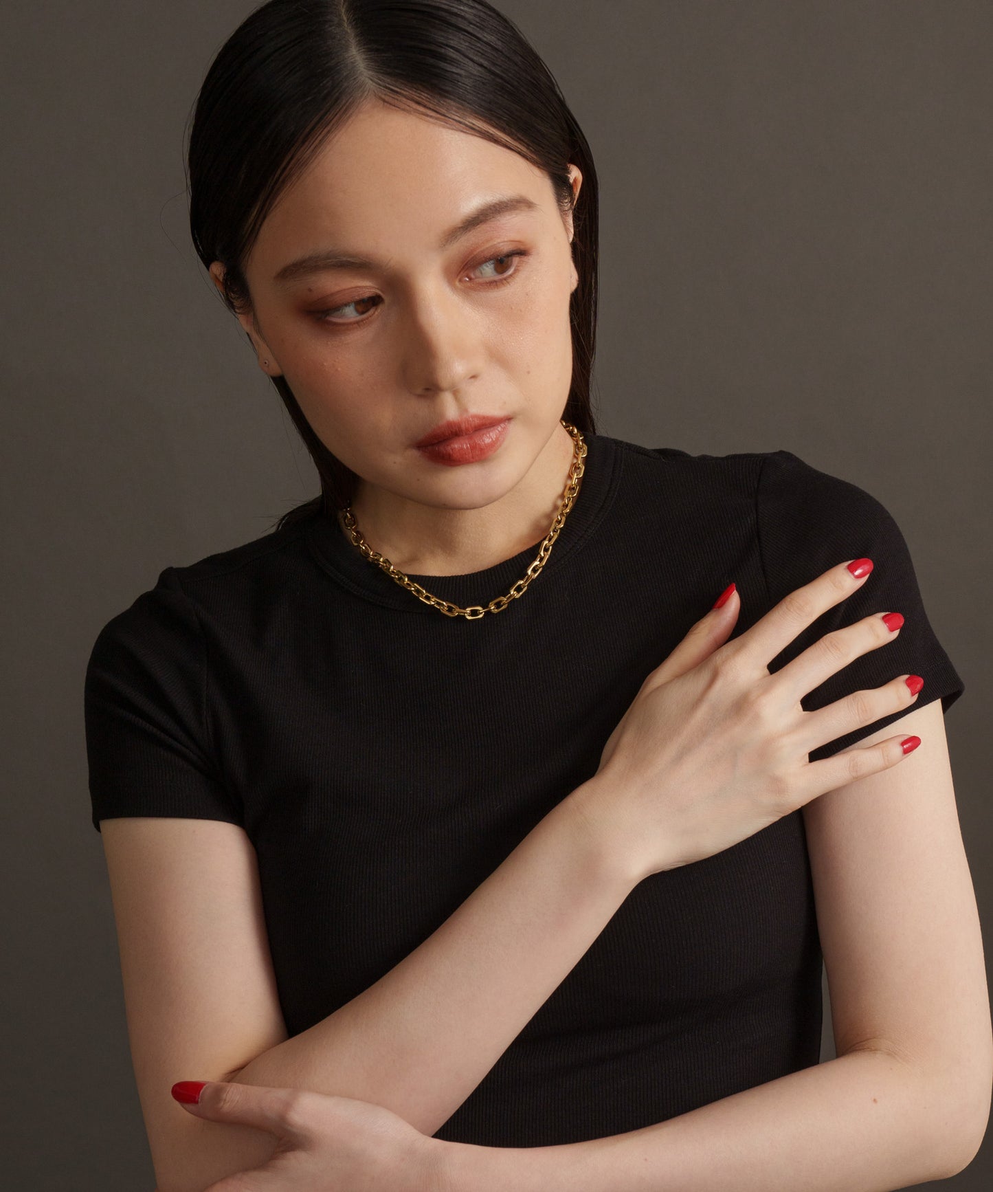 変形チェーンネックレス【Gold】　　