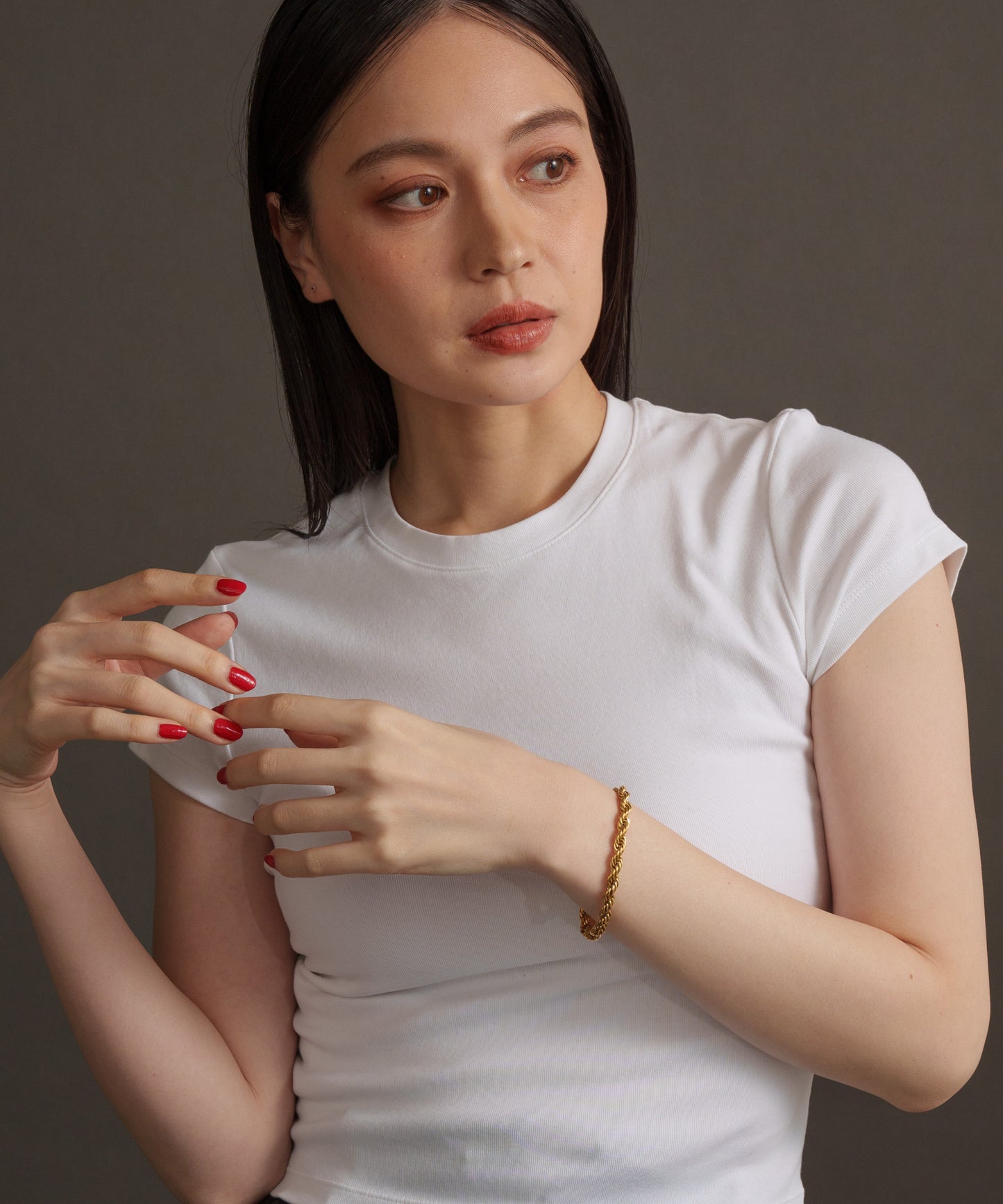 ツイストチェーンブレスレット【Gold】