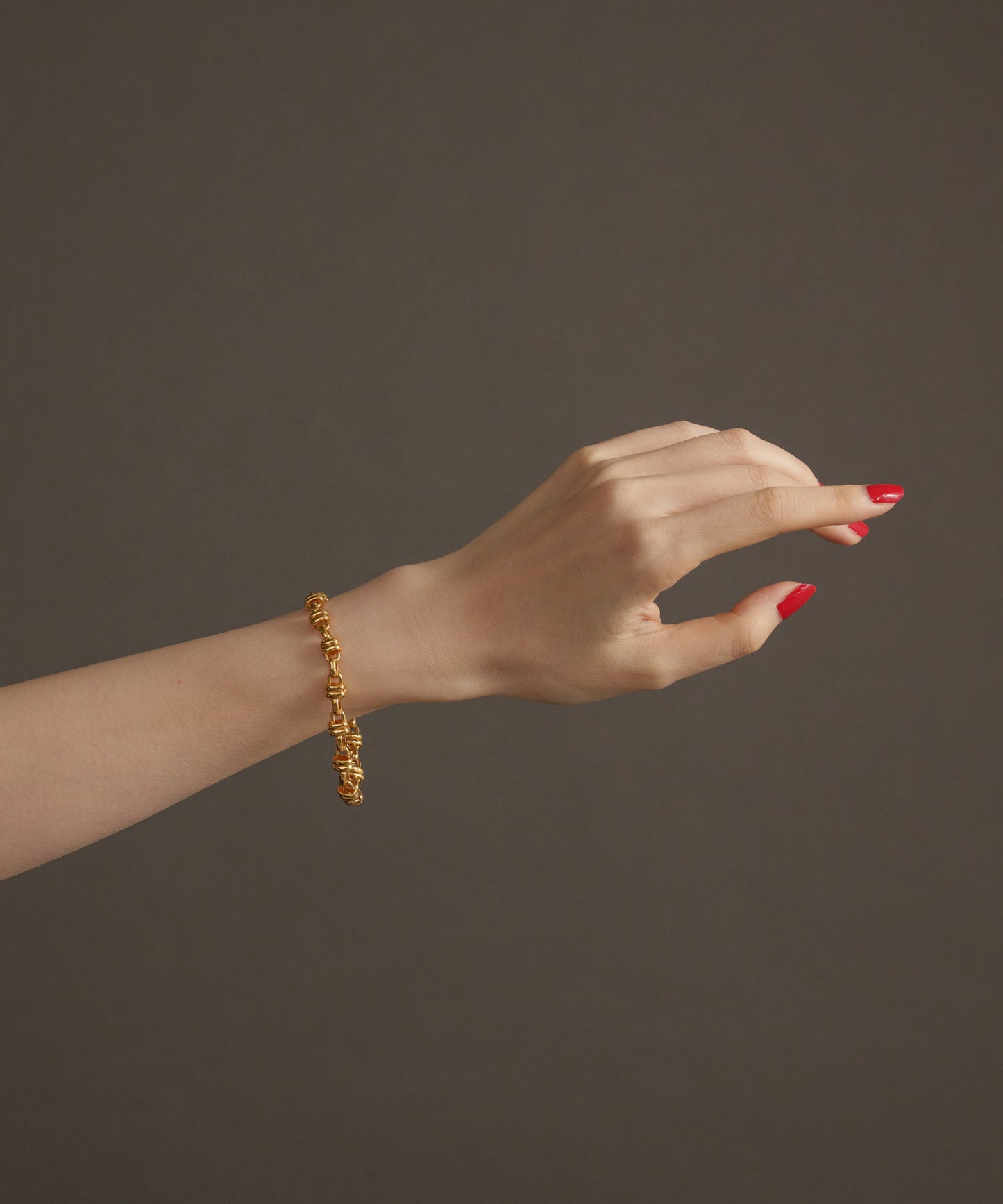 オーバーラップリングブレスレット【Gold】