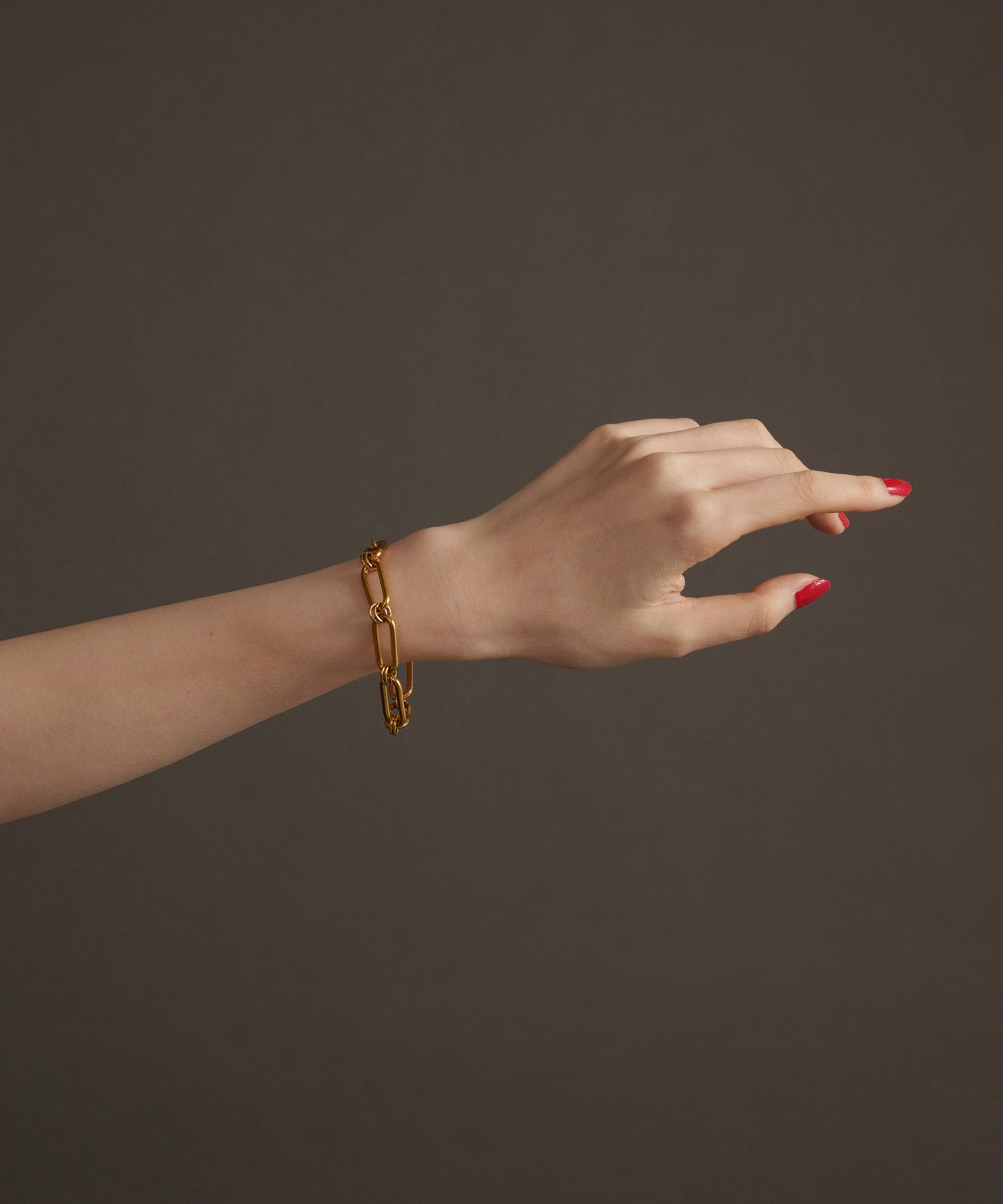 アンティークオーバルチェーンブレスレット【Gold】