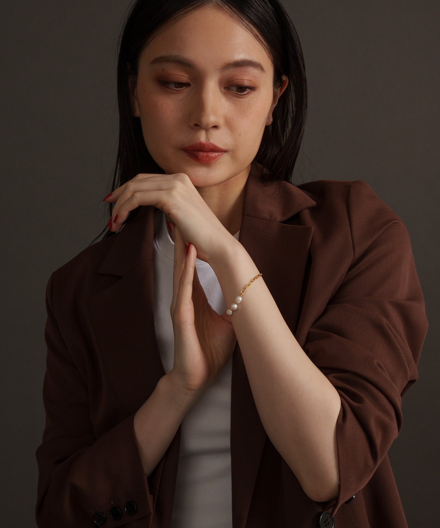 バロックパールライクブレスレット【Gold】