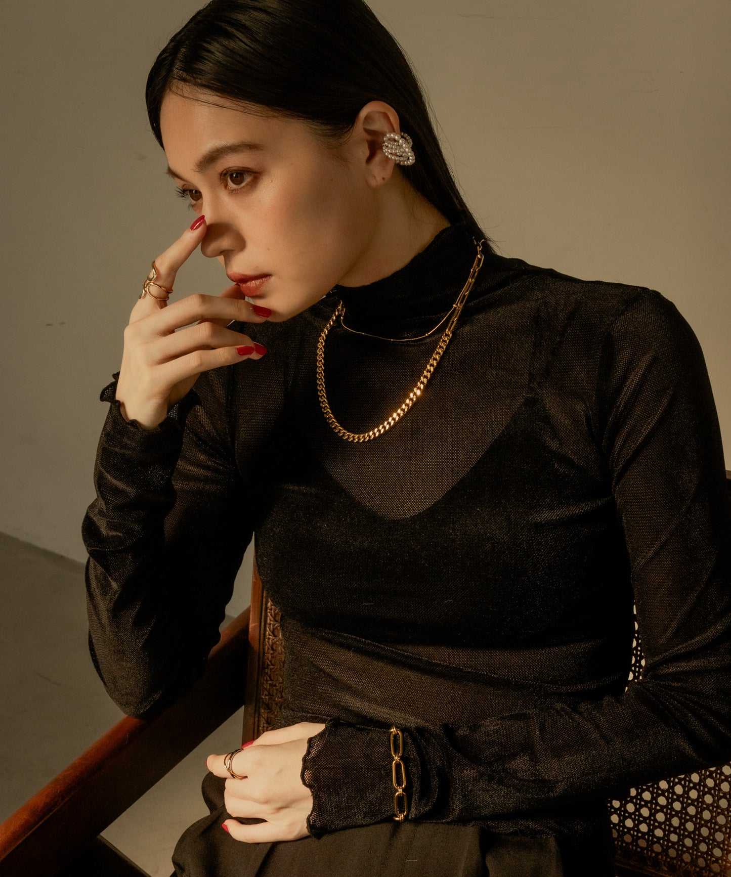 2パターン切り替えネックレス【Gold】　　　