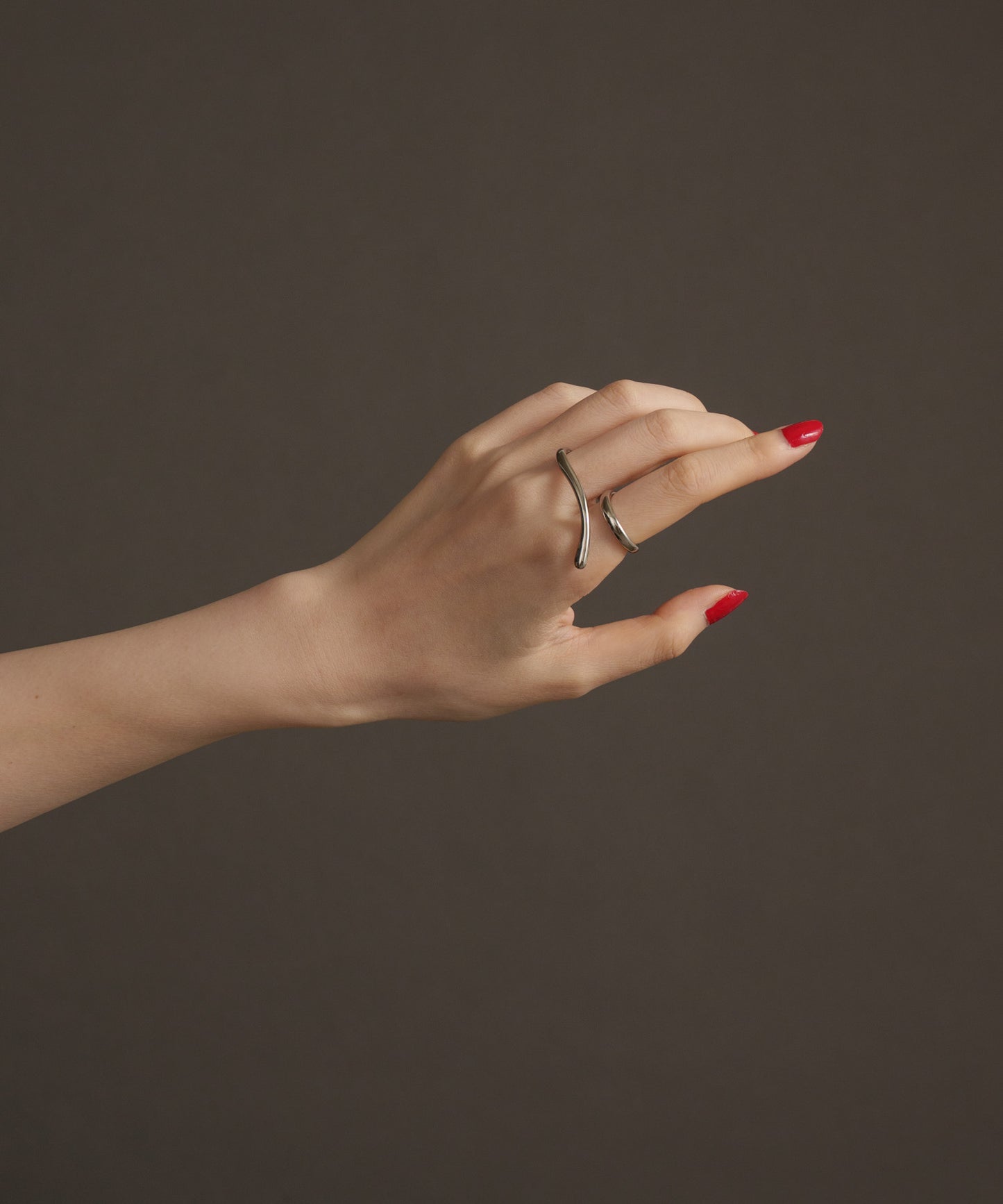 カーブダブルフィンガーリング【Silver】