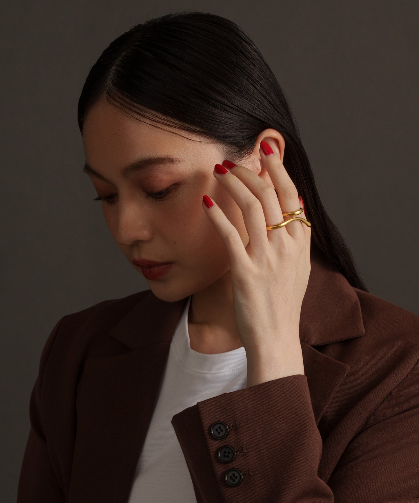 カーブダブルフィンガーリング【Gold】