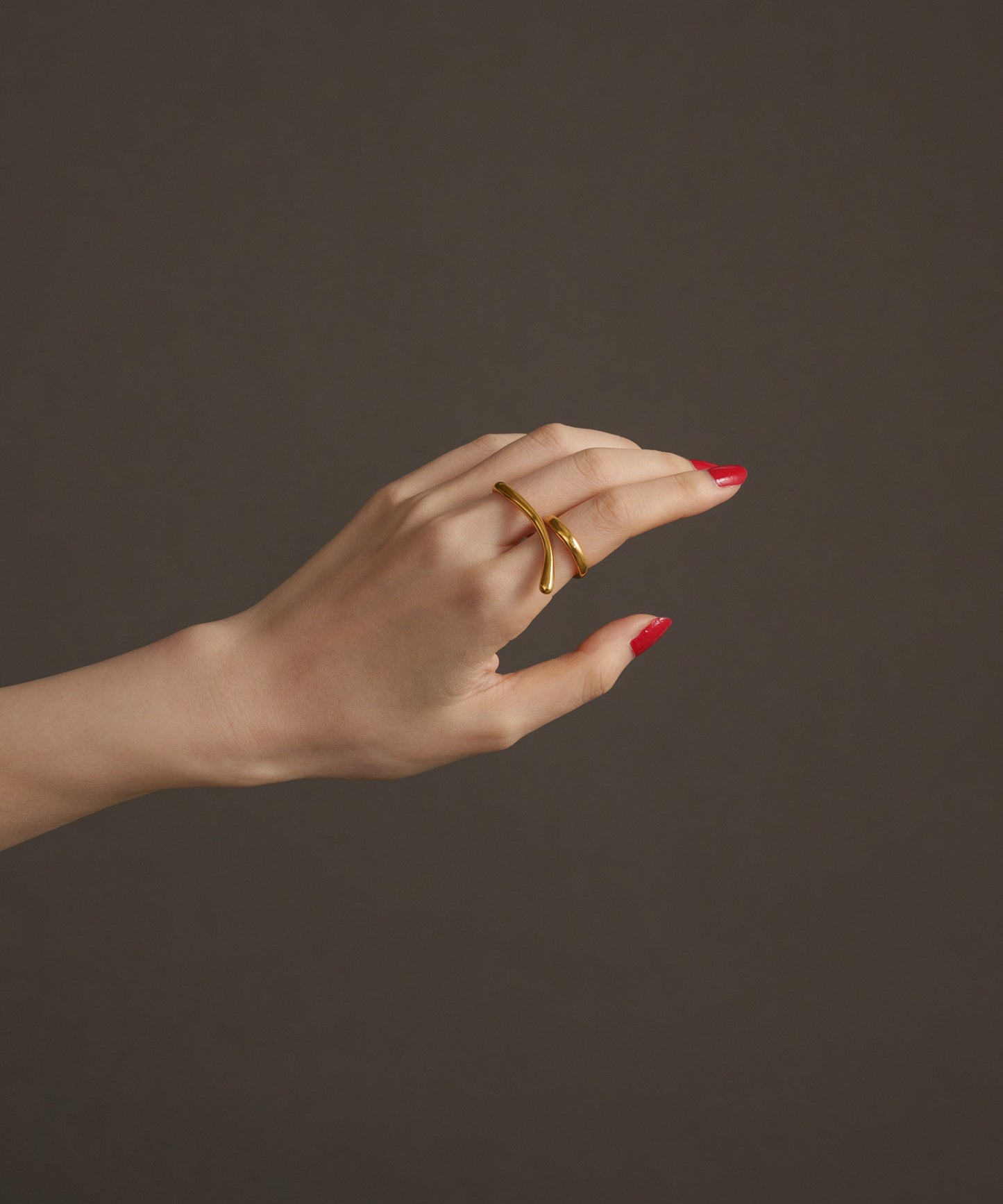 カーブダブルフィンガーリング【Gold】