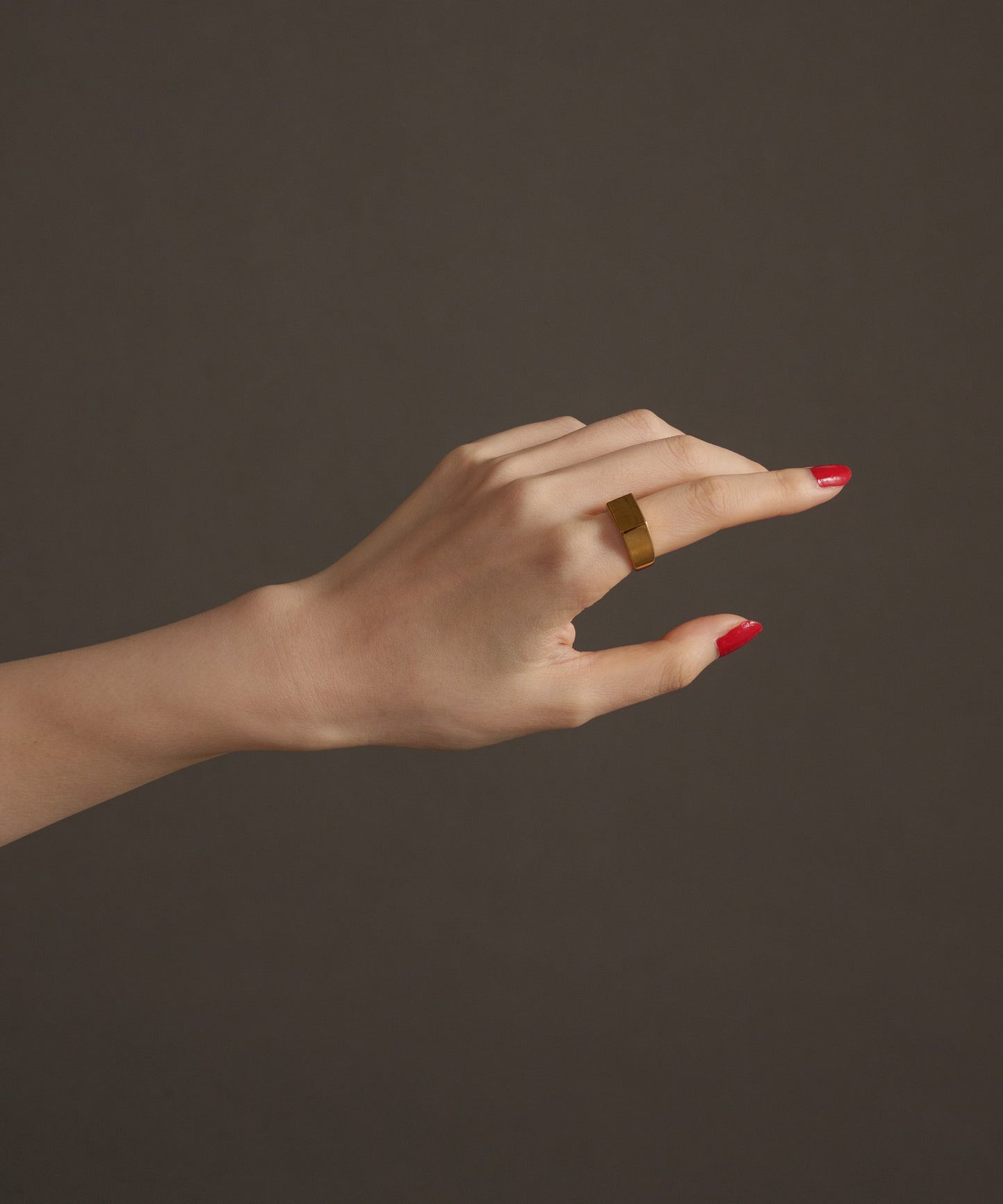 スクエアプレスリング【Gold】