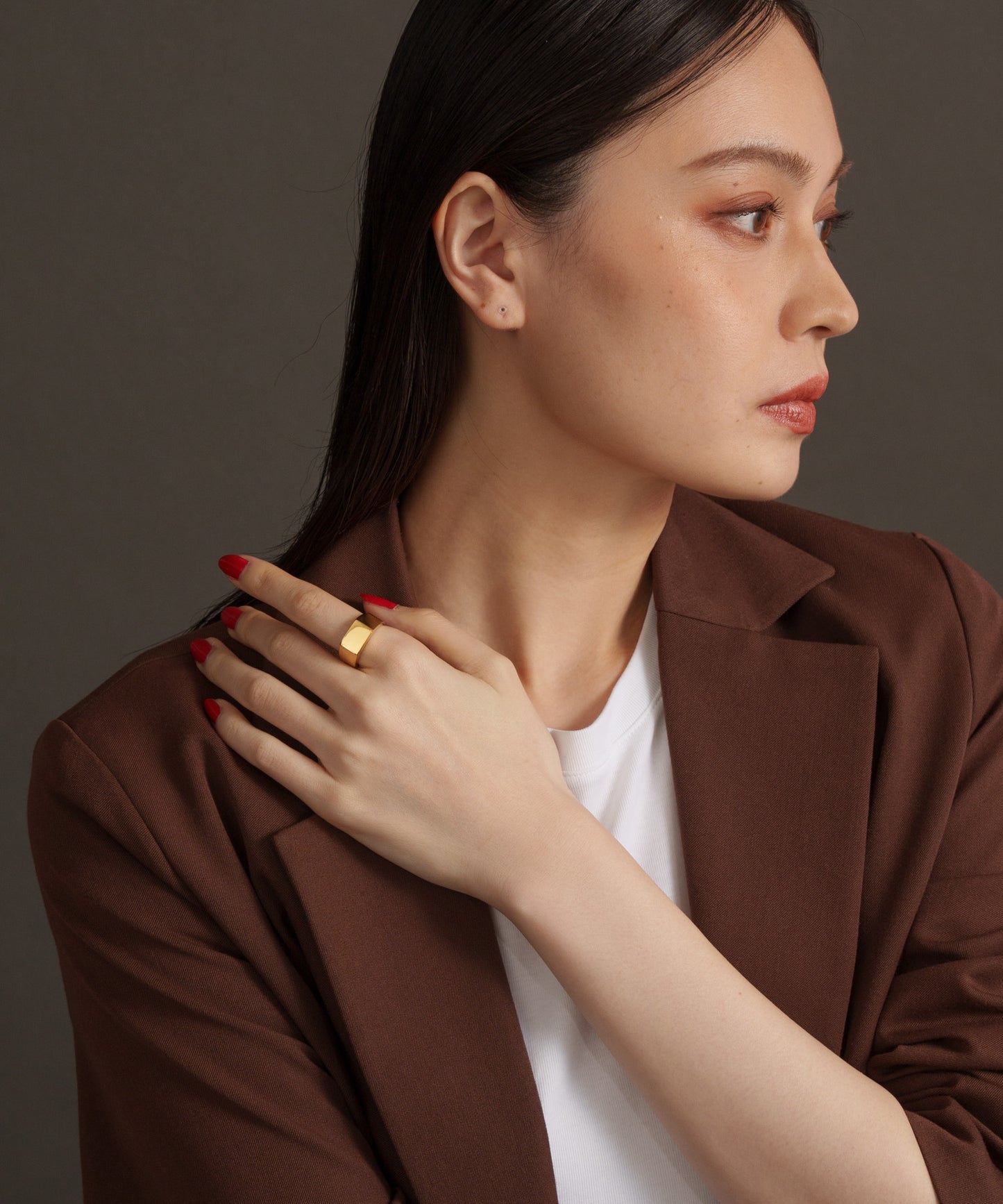 スクエアプレスリング【Gold】