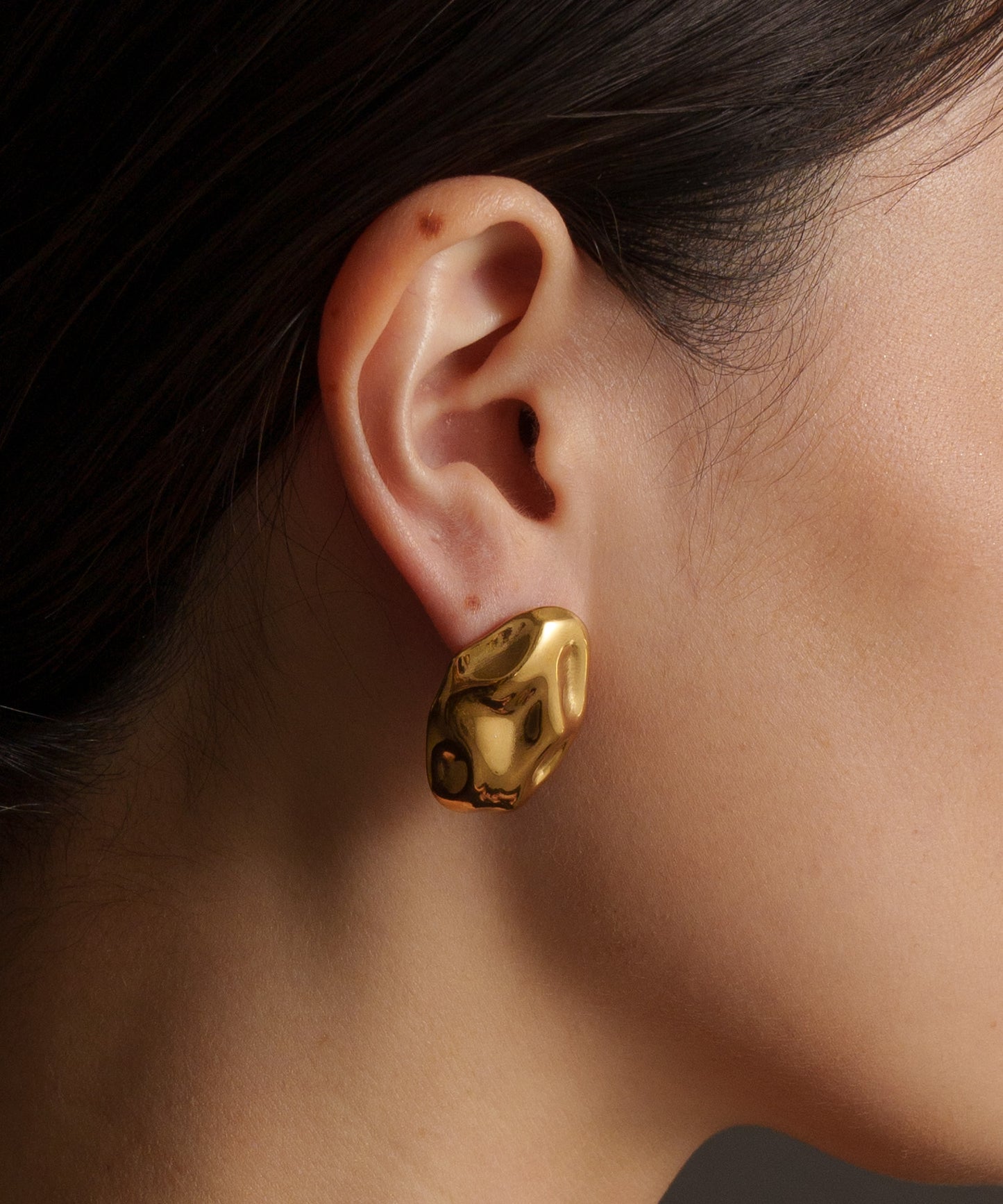バンピーストーン風ピアス【Gold】