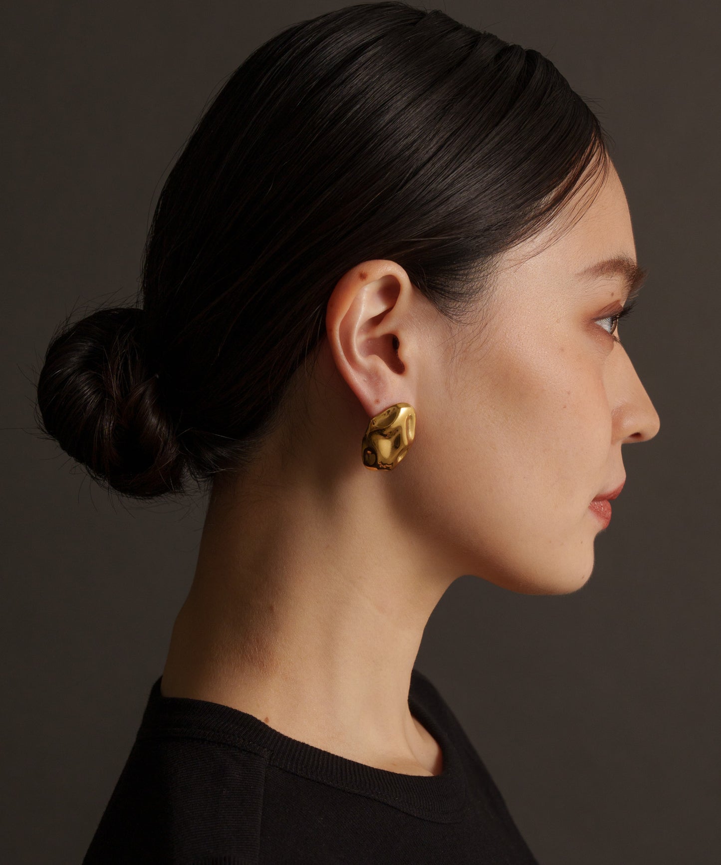 バンピーストーン風ピアス【Gold】