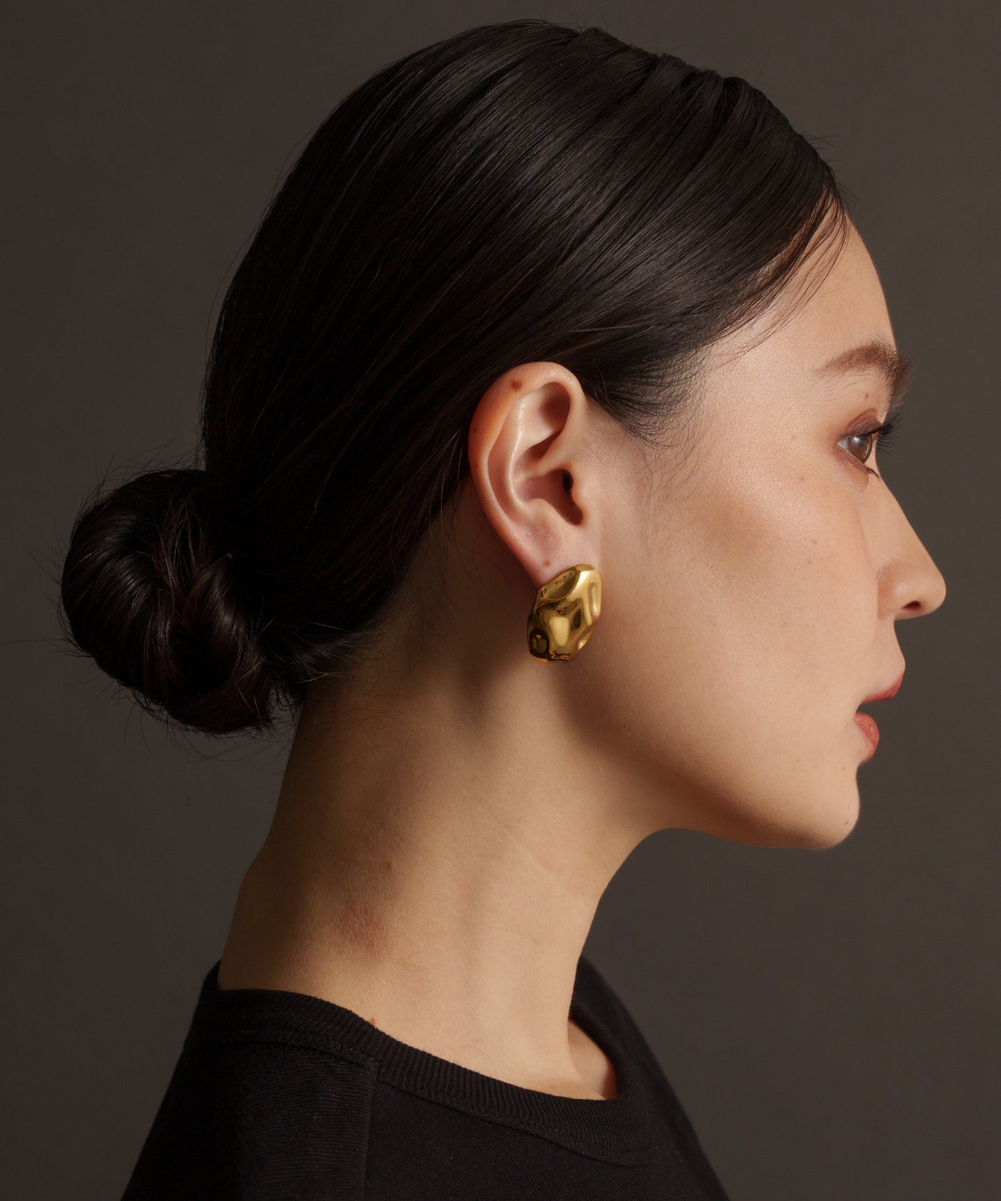 バンピーストーン風ピアス【Gold】