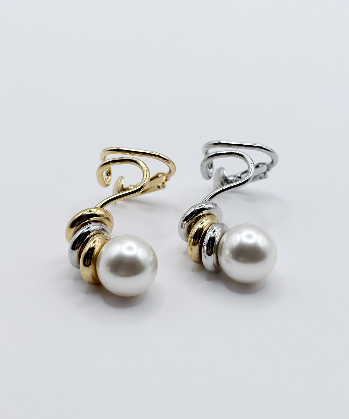 スモールパールライクツイストイヤーカフ（左用）【Silver】