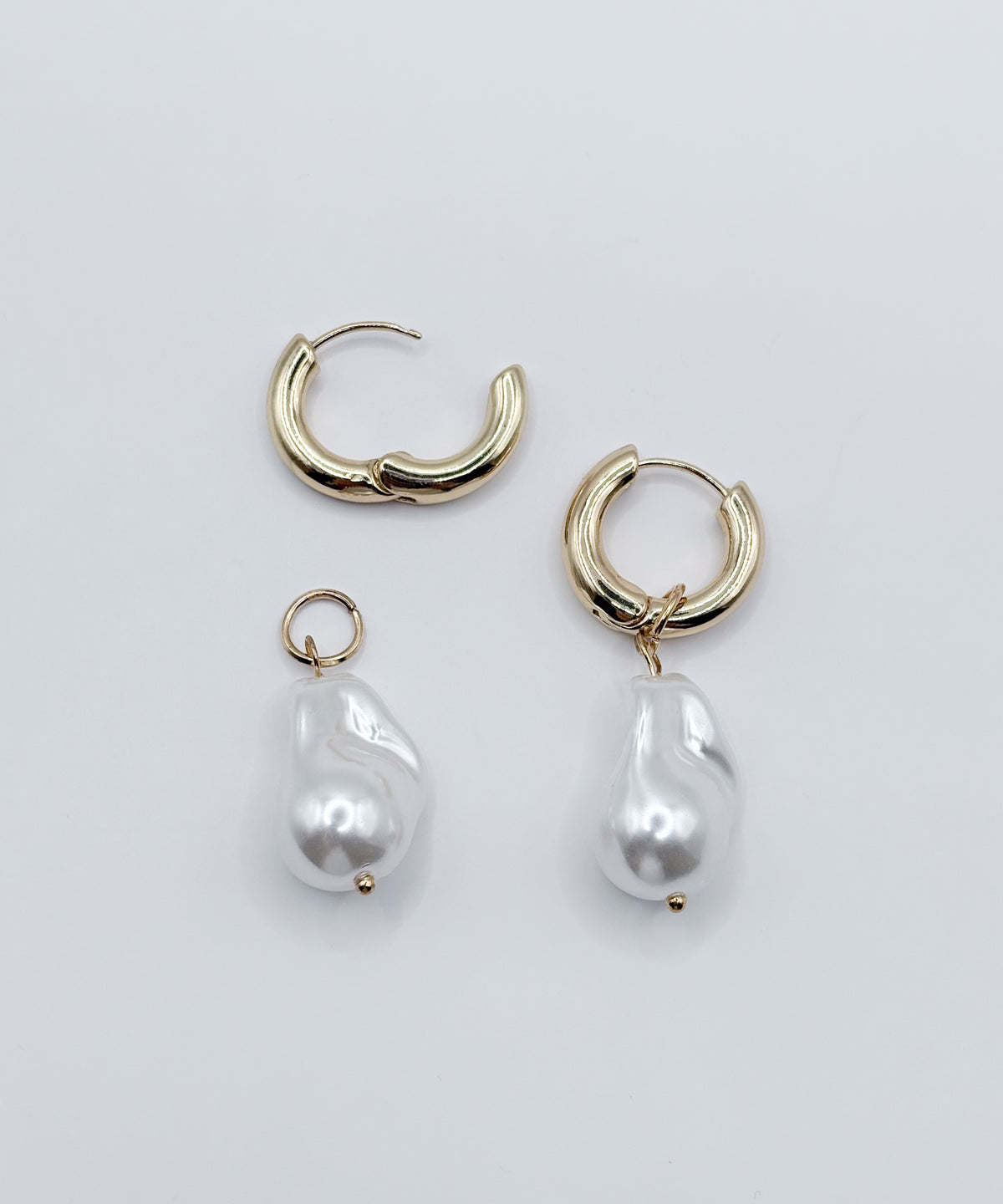 パールライクチャーム2WAYピアス【Gold】