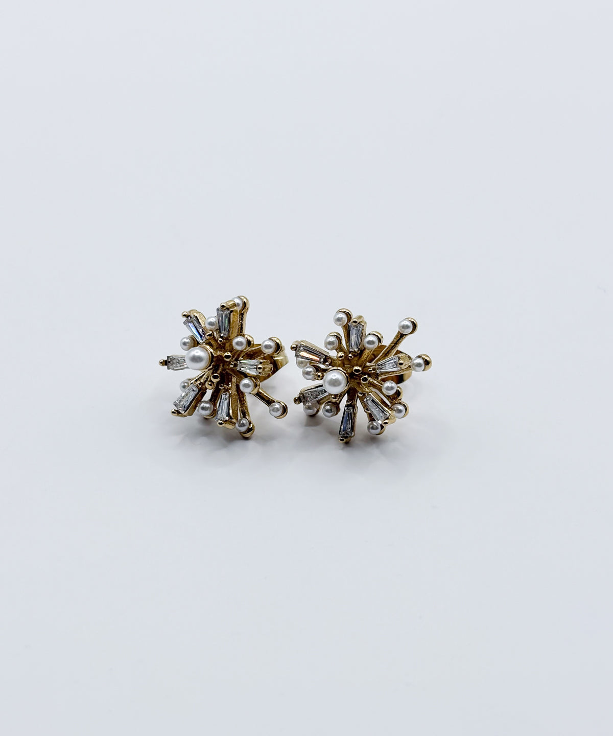 立体フラワーピアス【Gold】