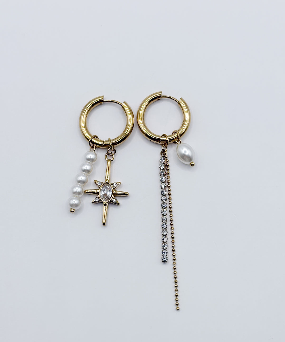 マルチウェイアシメチャームピアス【Gold】