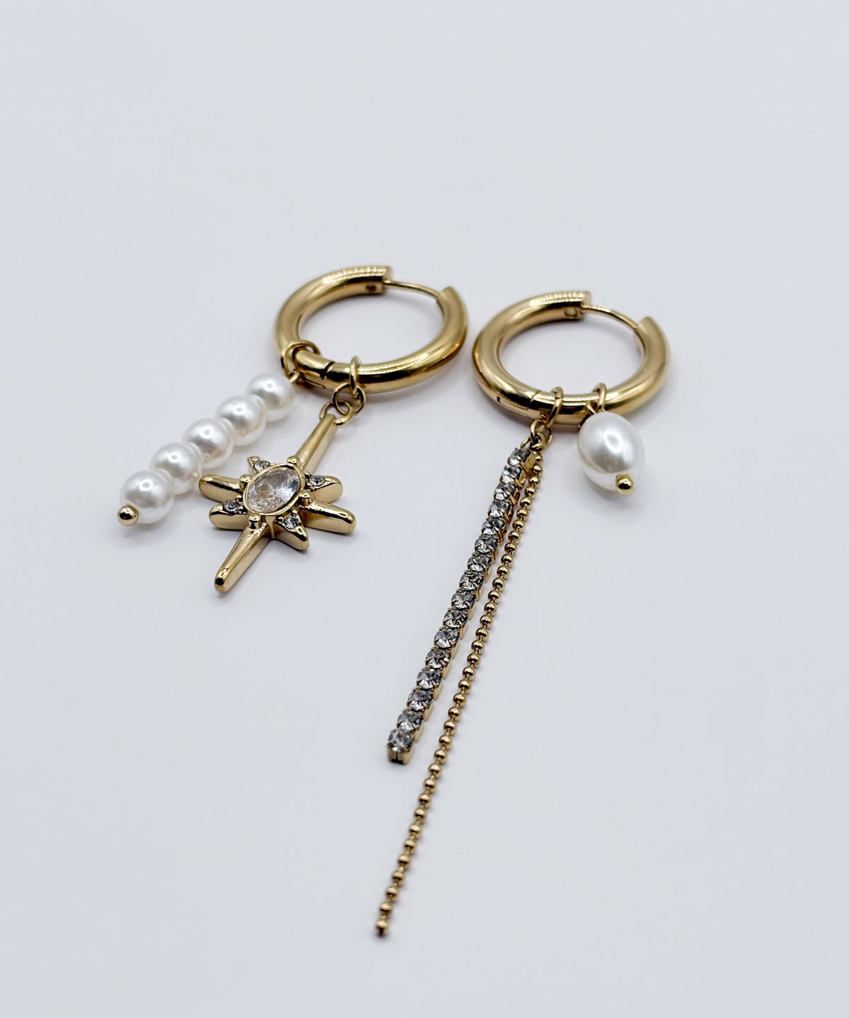 マルチウェイアシメチャームピアス【Gold】