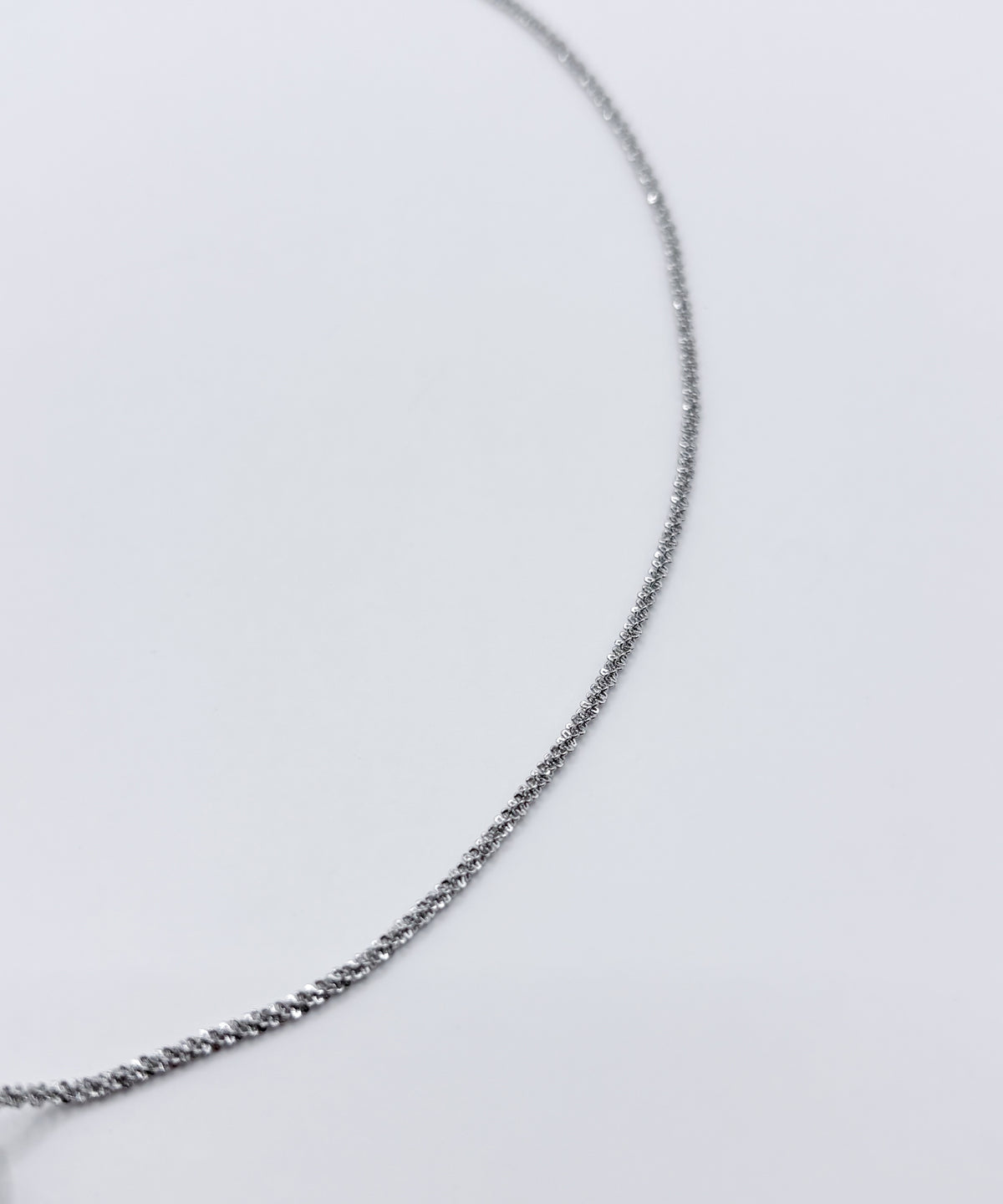 ボリュームリングシルバーチェーンネックレス【Silver】