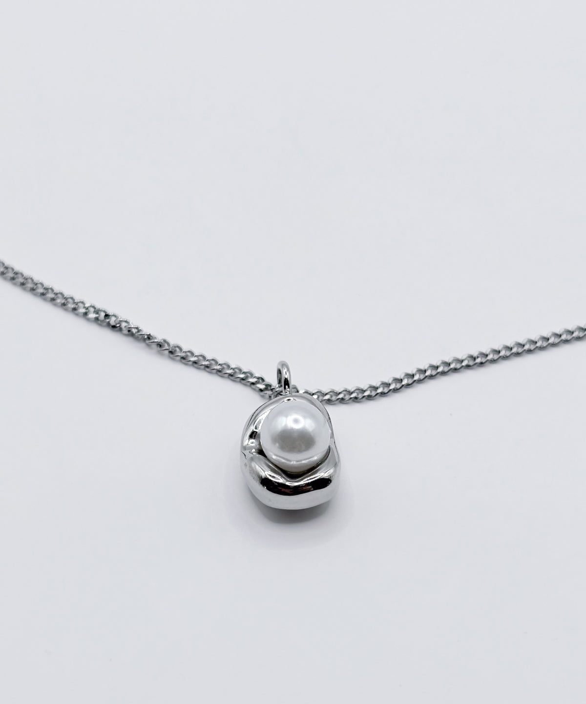 エンベデッドパールネックレス【Silver】