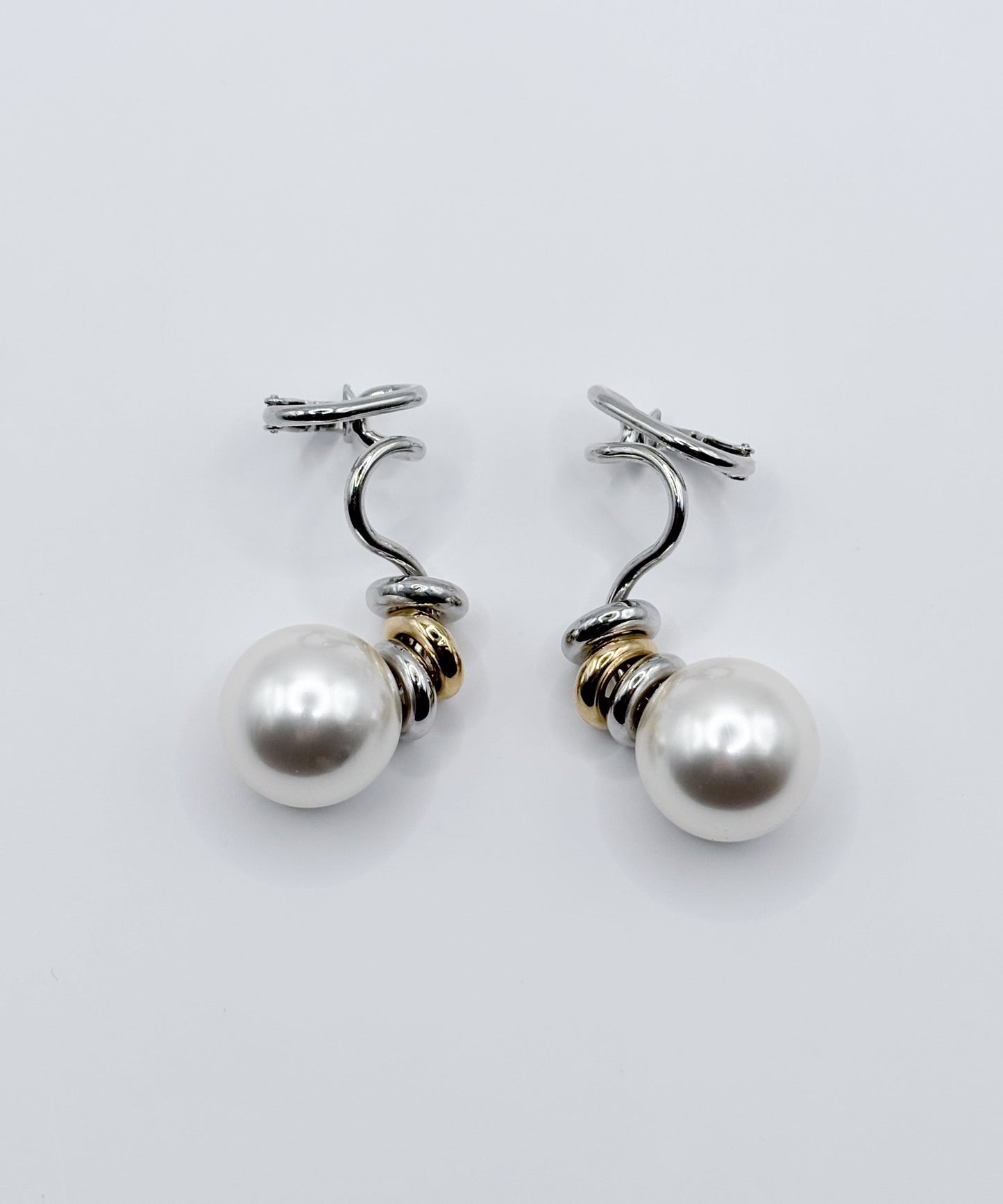 パールライクツイストイヤーカフセット(両耳)【Silver】