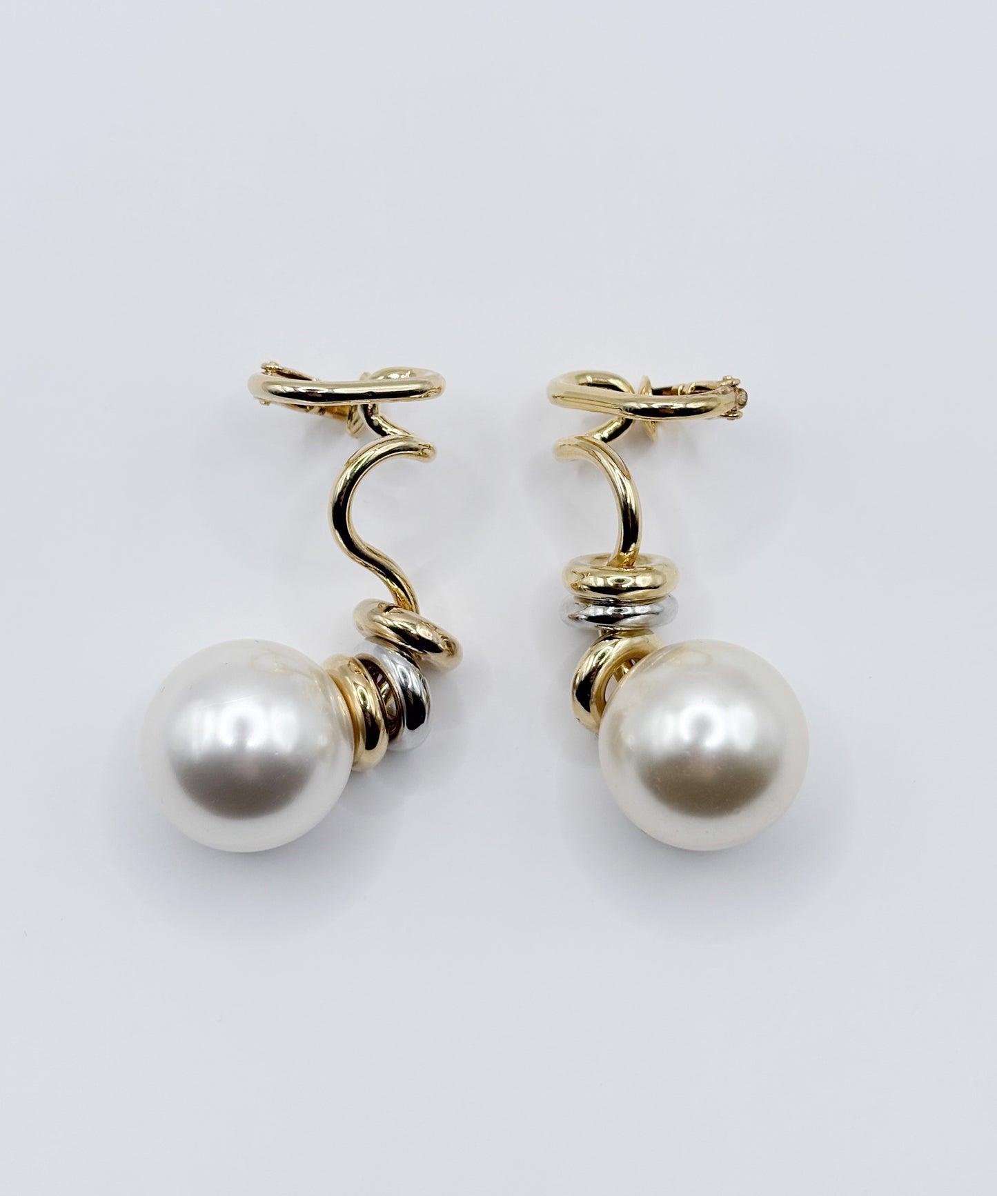 パールライクツイストイヤーカフセット(両耳)【Gold】