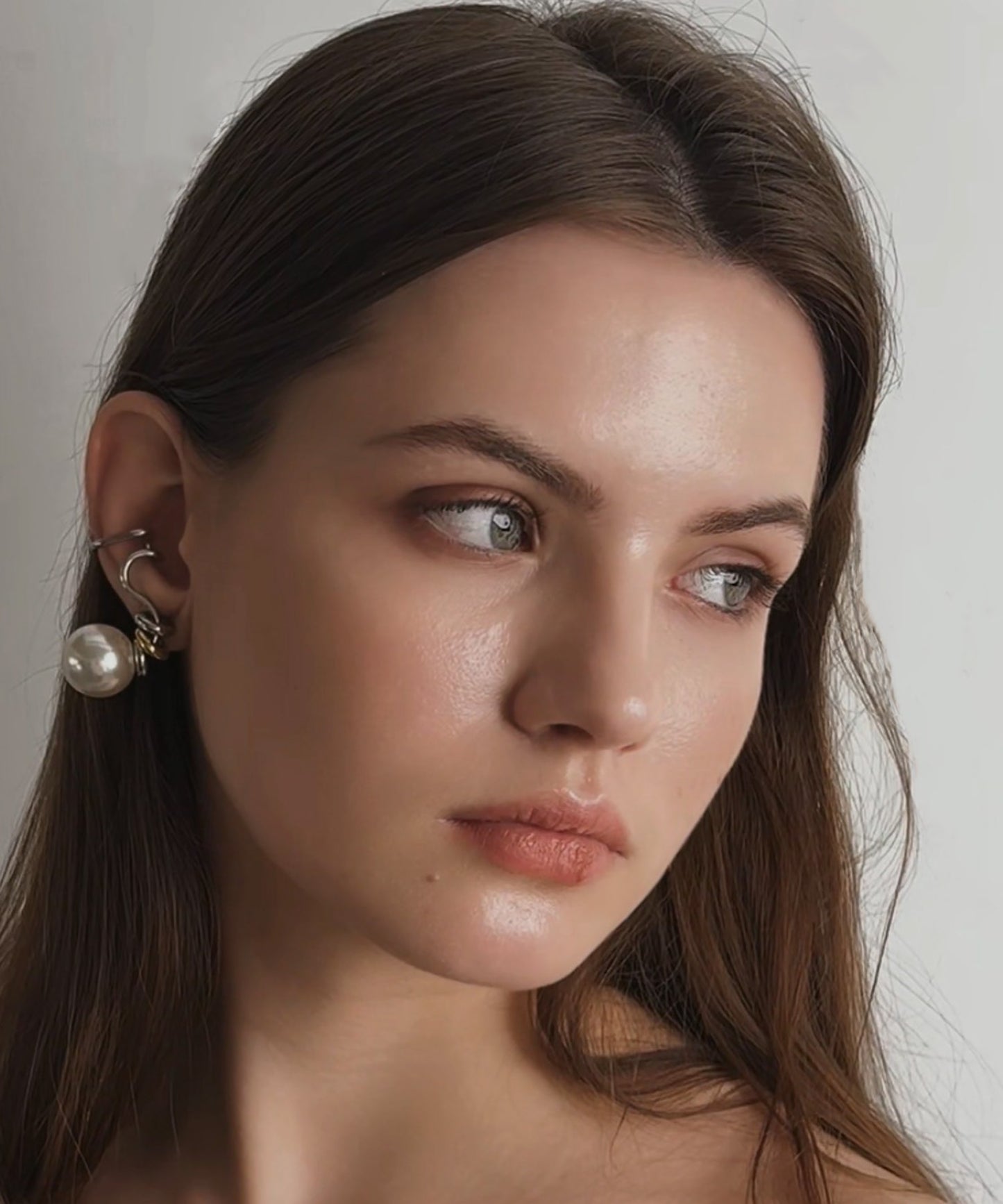 パールライクツイストイヤーカフ(右用)【Silver】