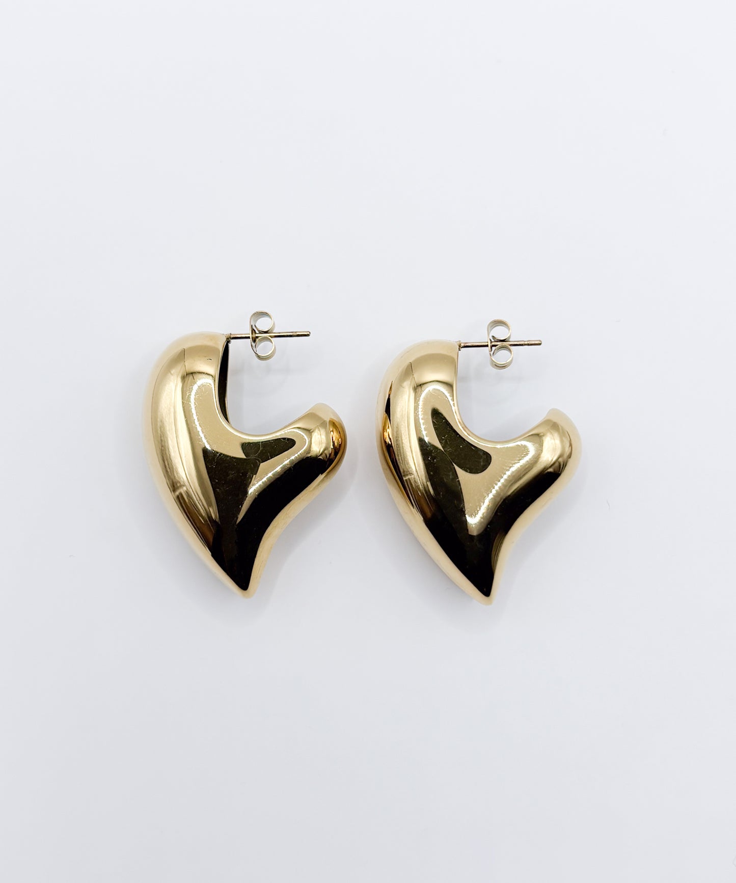 メルトBIGハートピアス【Gold】