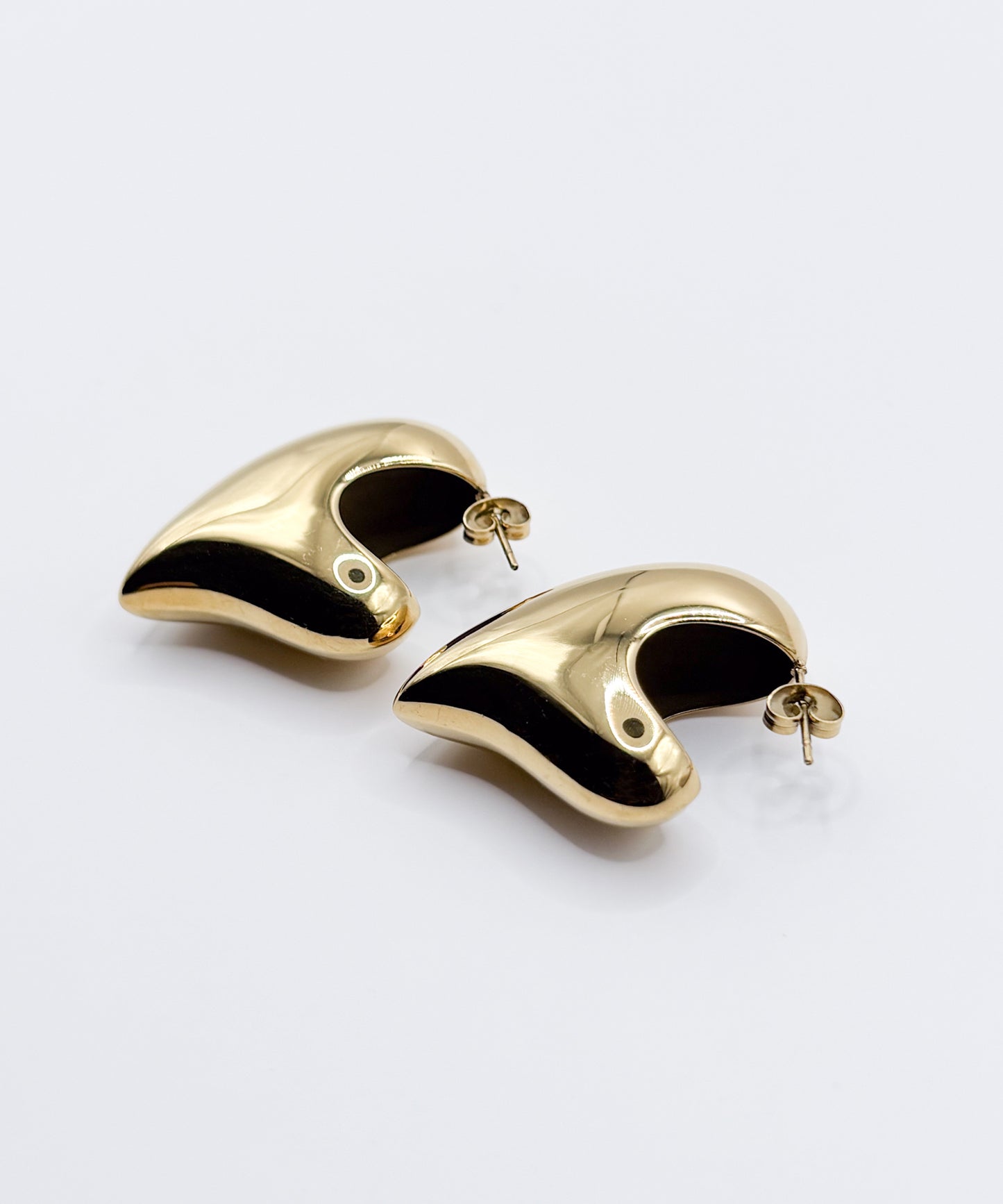 メルトBIGハートピアス【Gold】