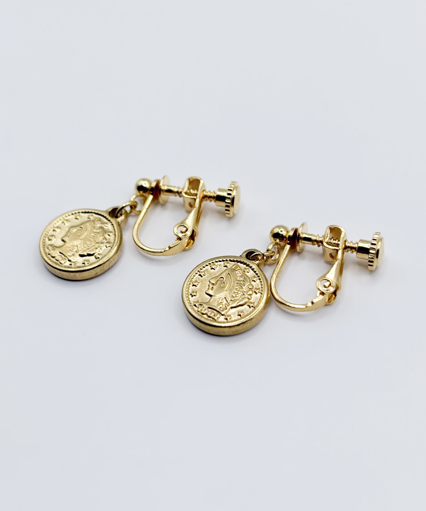スモールコインチャームイヤリング【Gold】