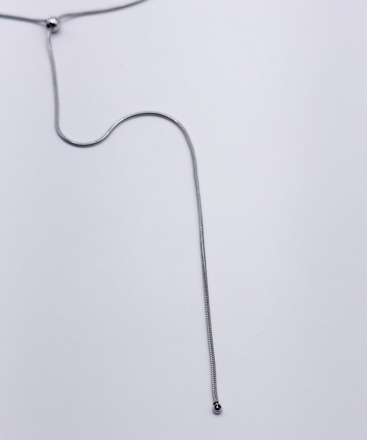 ベーシックスネークチェーンY字ネックレス【Silver】