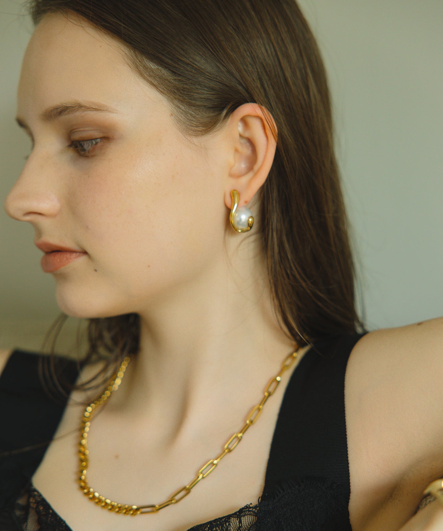 パールキャッチピアス【Gold】